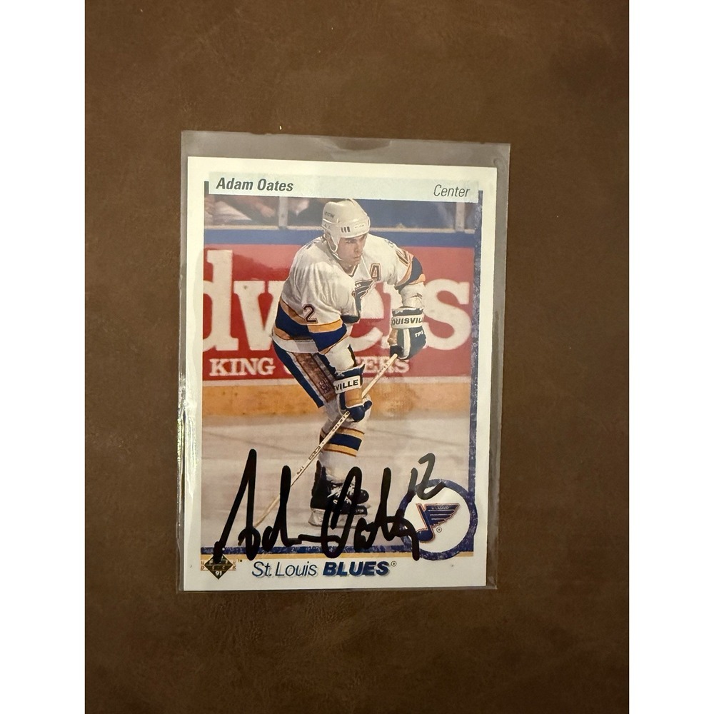 🔥 High- Grade Adam Oates Autographed 1990-91 Upper Deck # 173 SGV Authentic 🔥